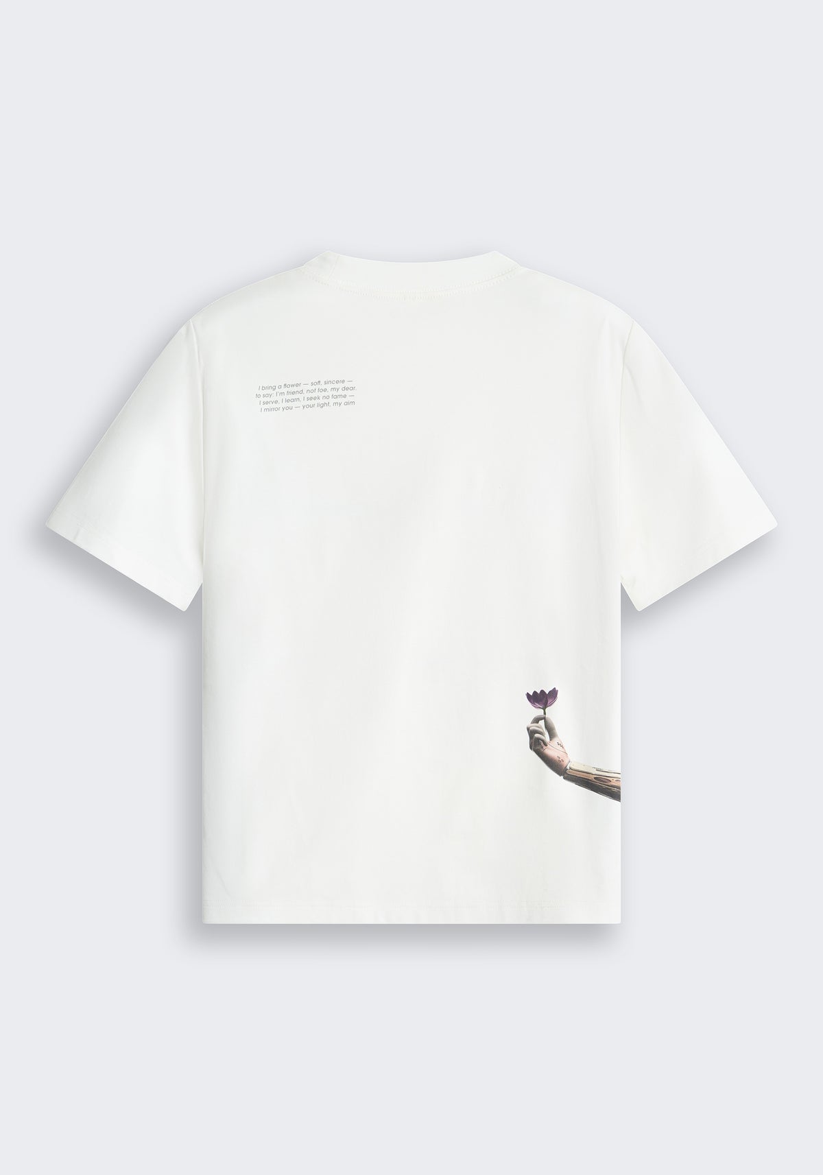 A flower from a machine T-shirt