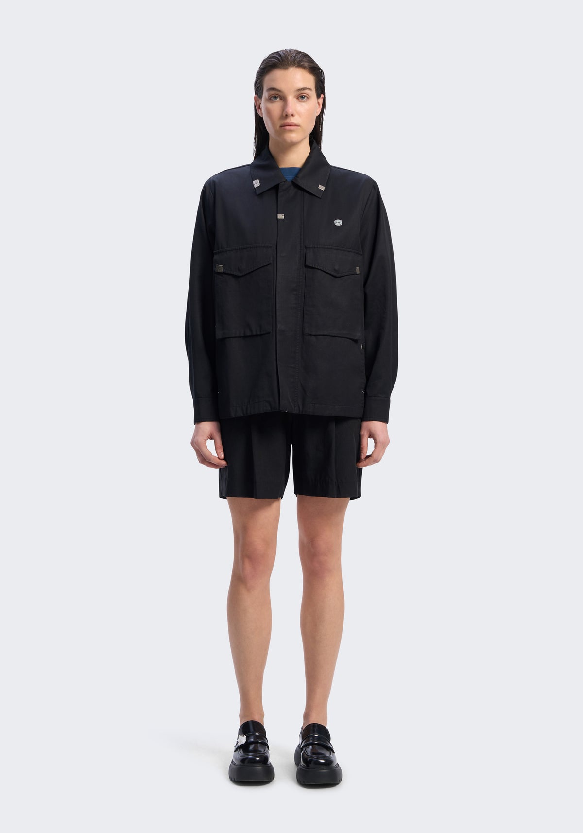 Circuit Rayon-Cotton Cargo Jacket