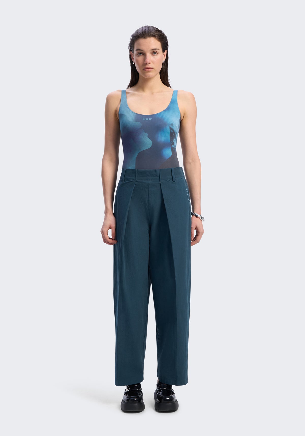 Long-Staple Cotton Pleated Pants