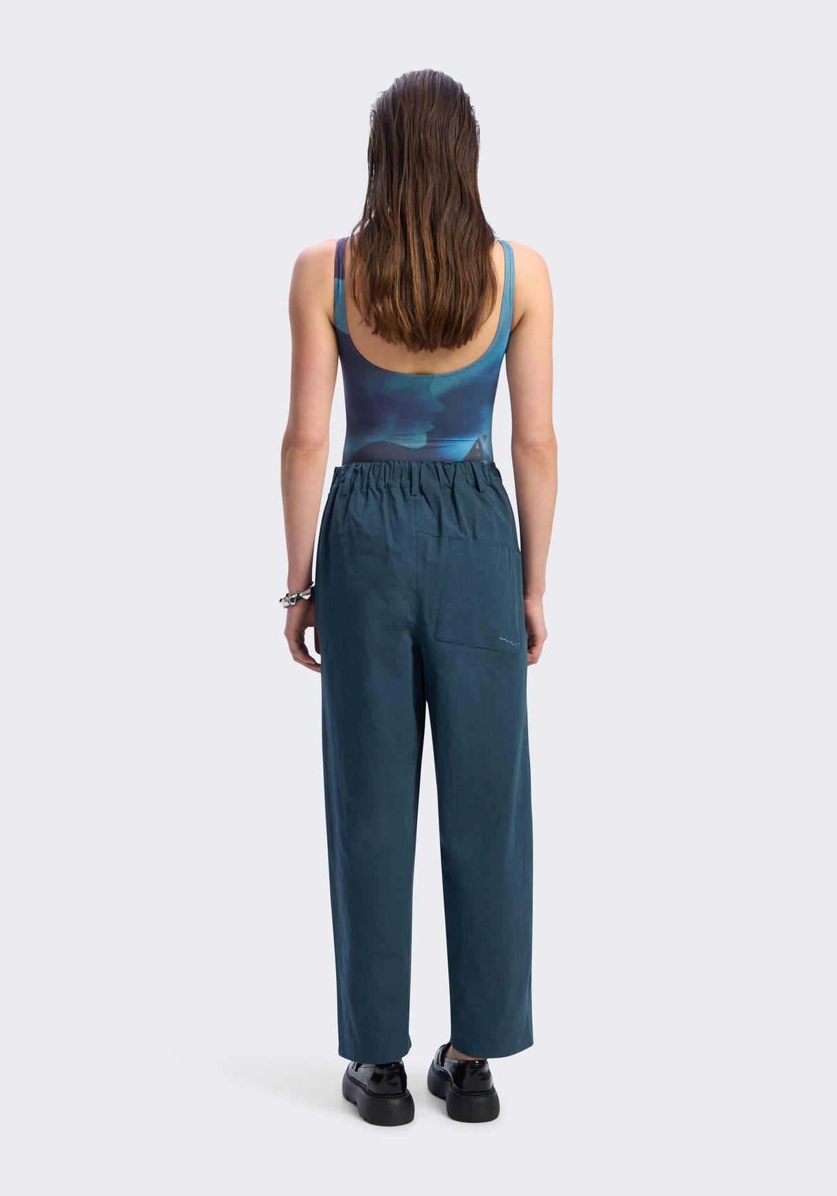 Long-Staple Cotton Pleated Pants