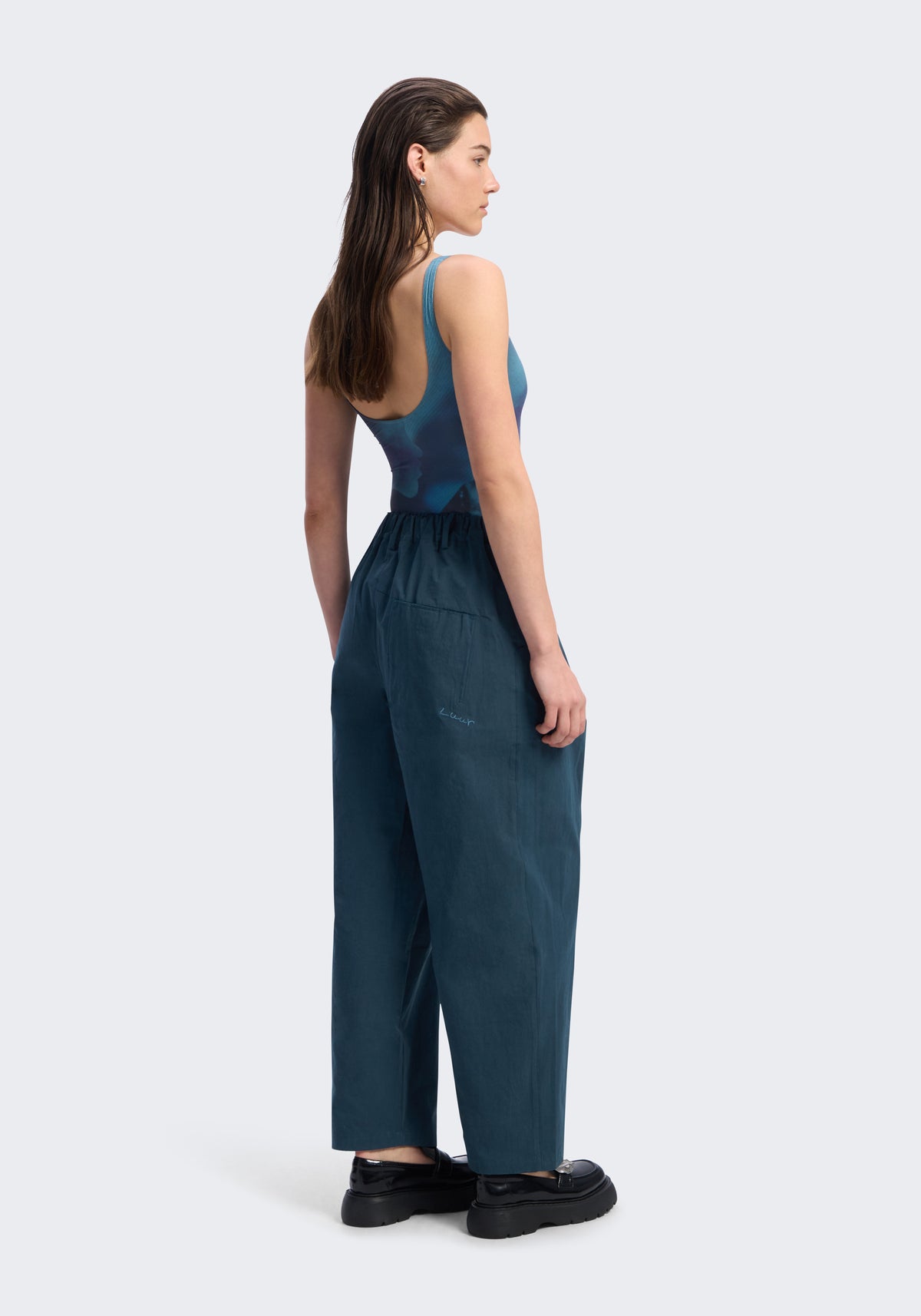 Long-Staple Cotton Pleated Pants