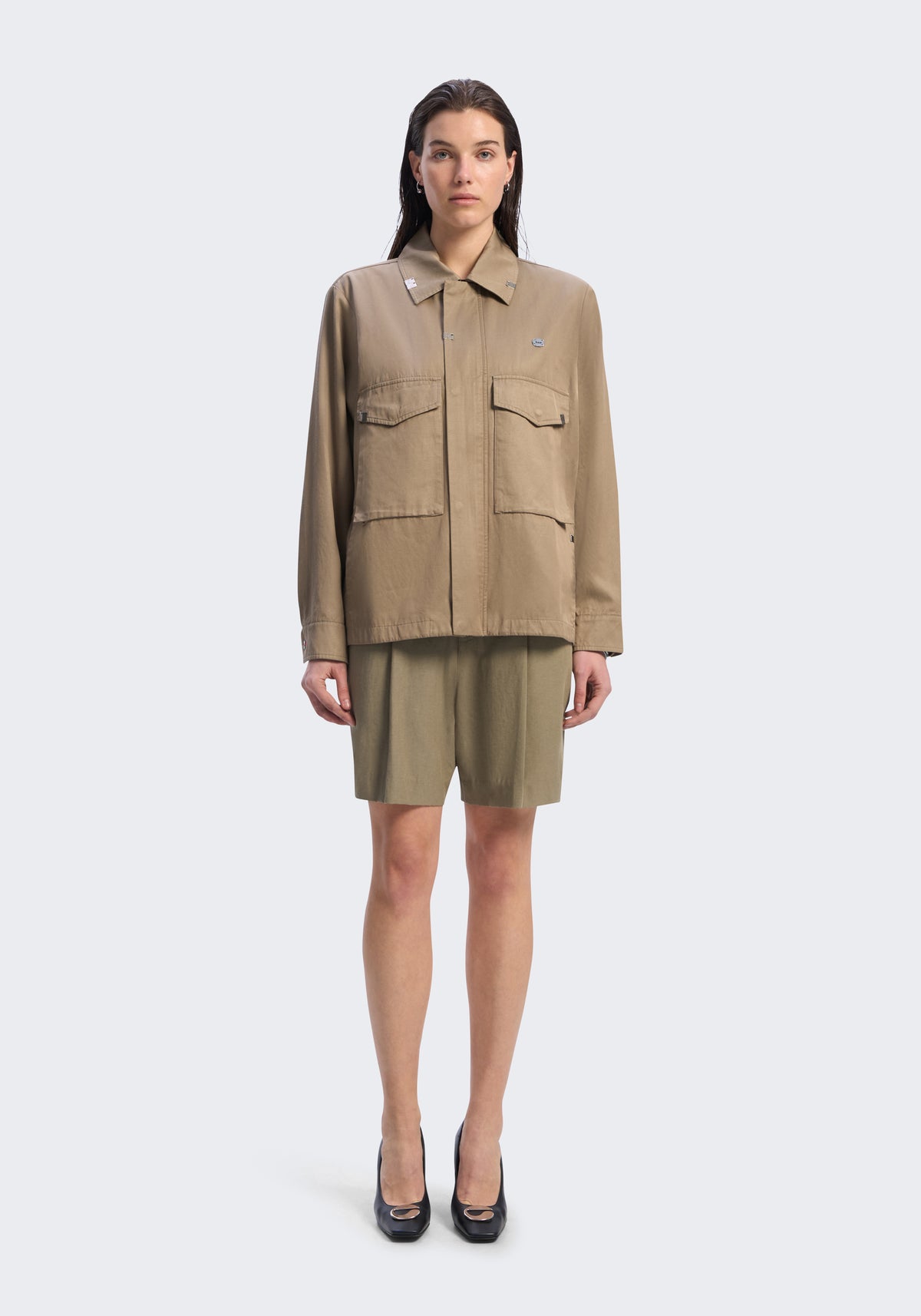 Circuit Rayon-Cotton Cargo Jacket
