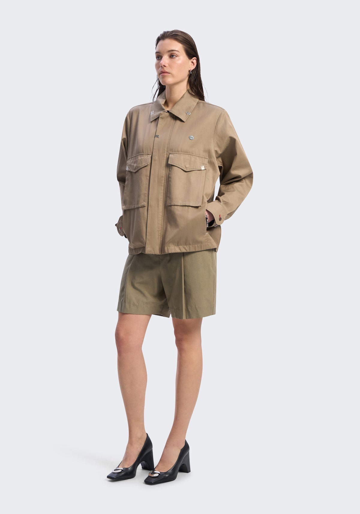 Circuit Rayon-Cotton Cargo Jacket