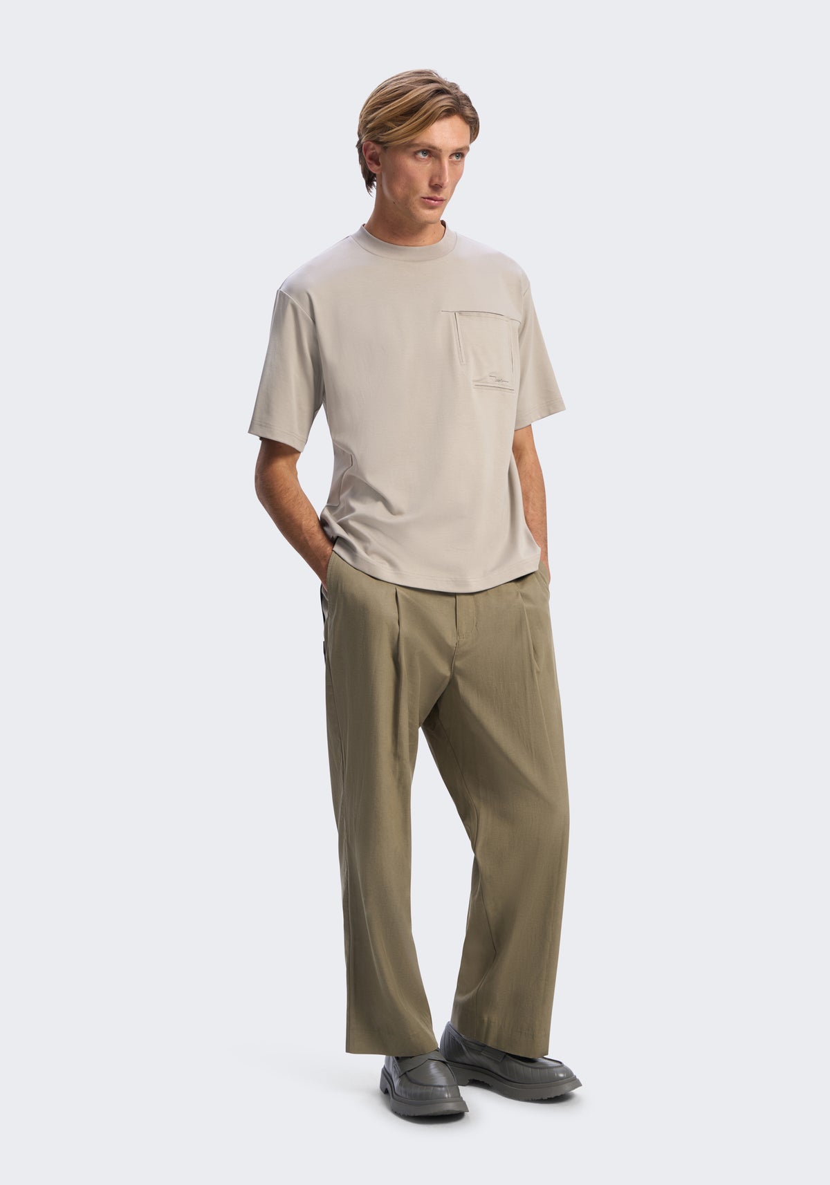 Lyocell Relaxed Tailored Pants
