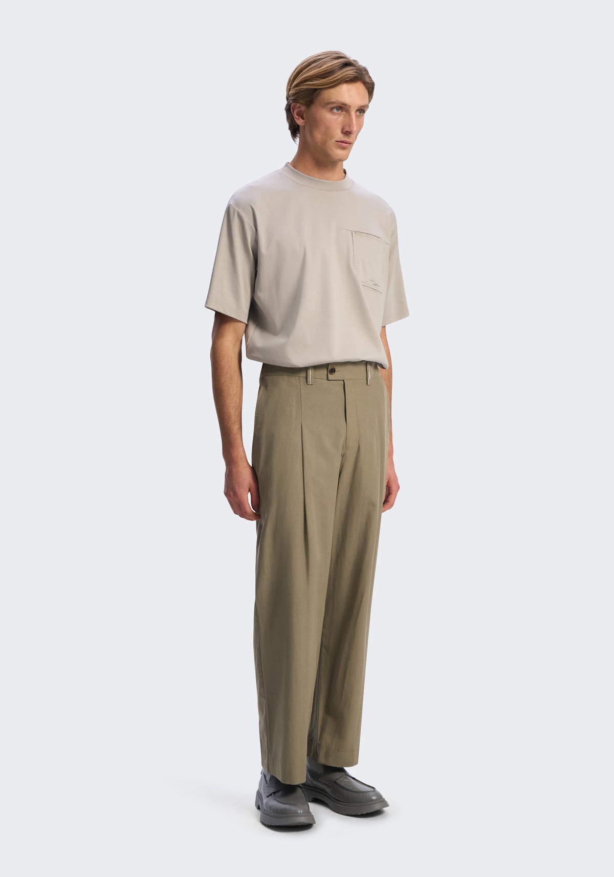 Lyocell Relaxed Tailored Pants