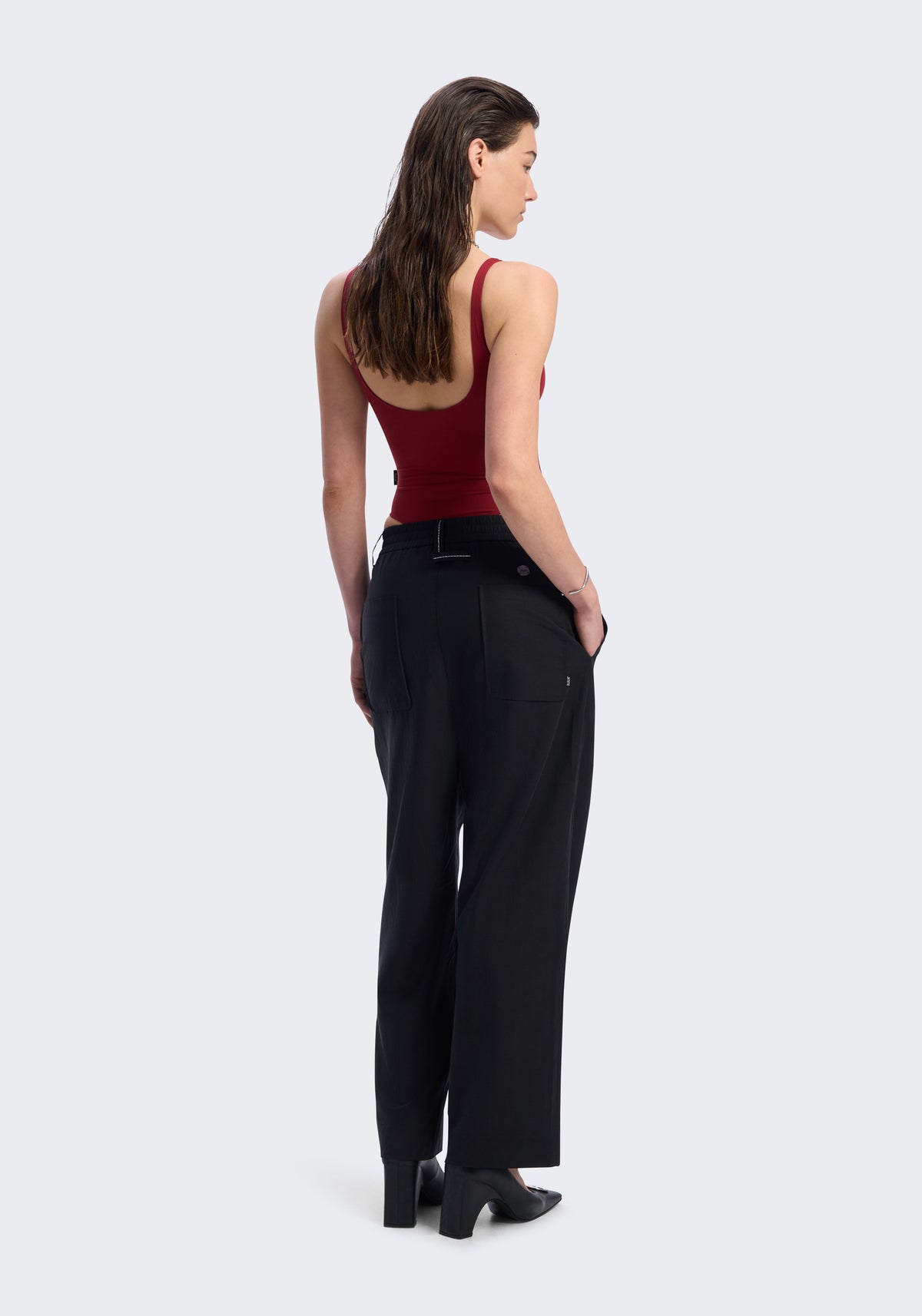 Lyocell Relaxed Tailored Pants