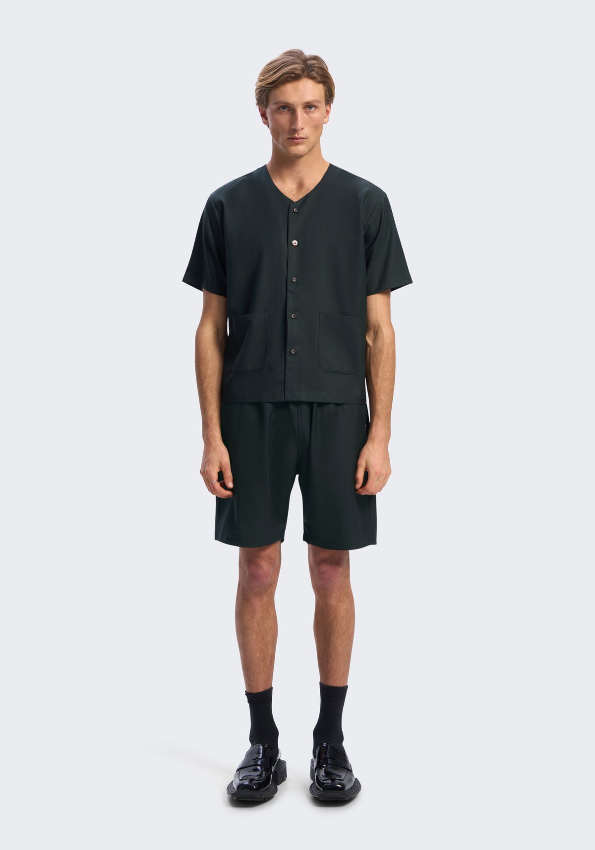 Tropical Merino Relaxed Shorts