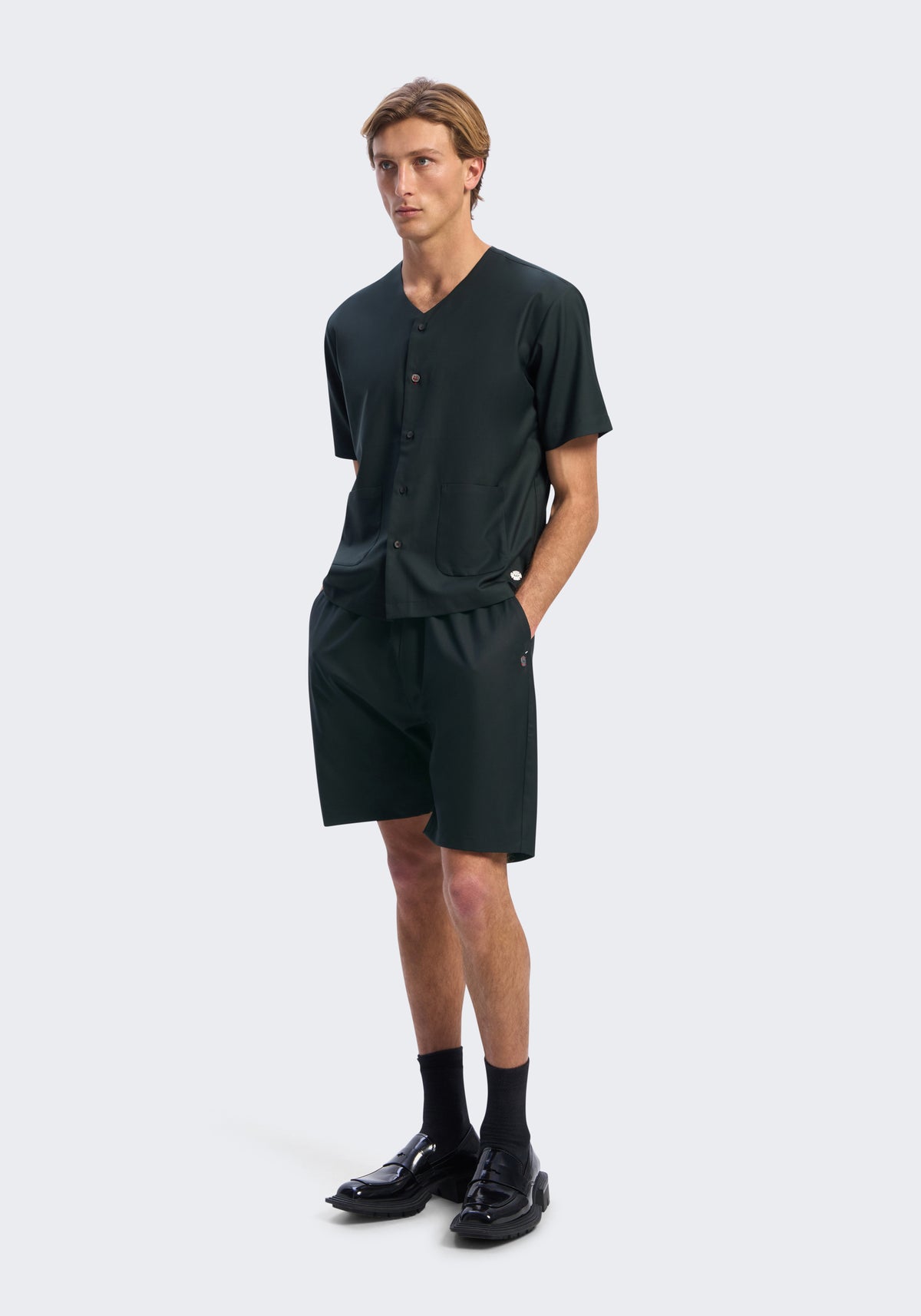 Tropical Merino Relaxed Shorts