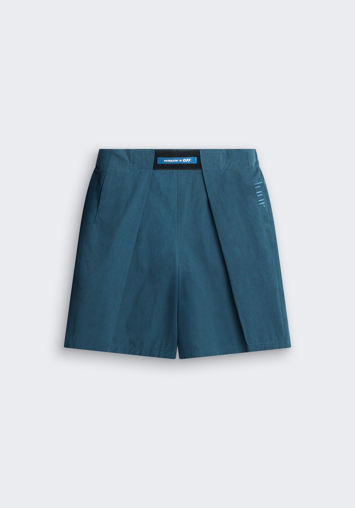 Computer is OFF Adjustable Pleated Shorts