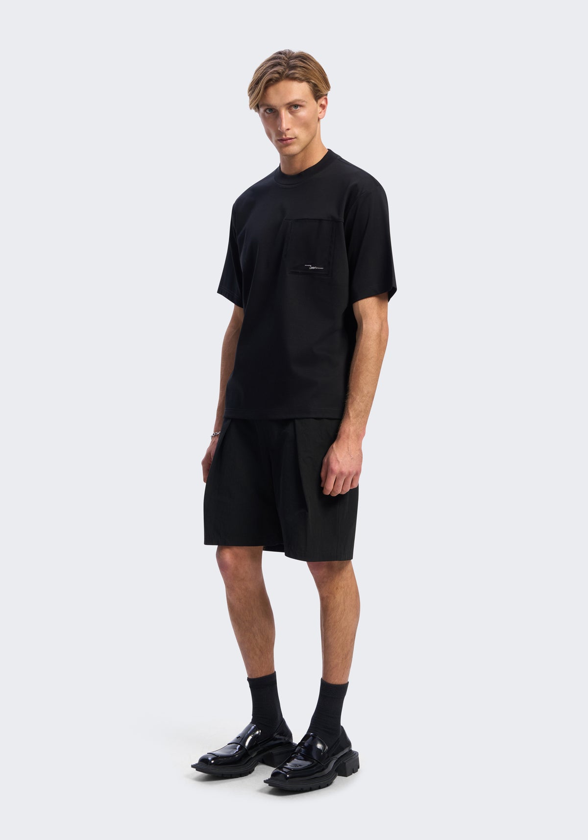 Computer is OFF Adjustable Pleated Shorts