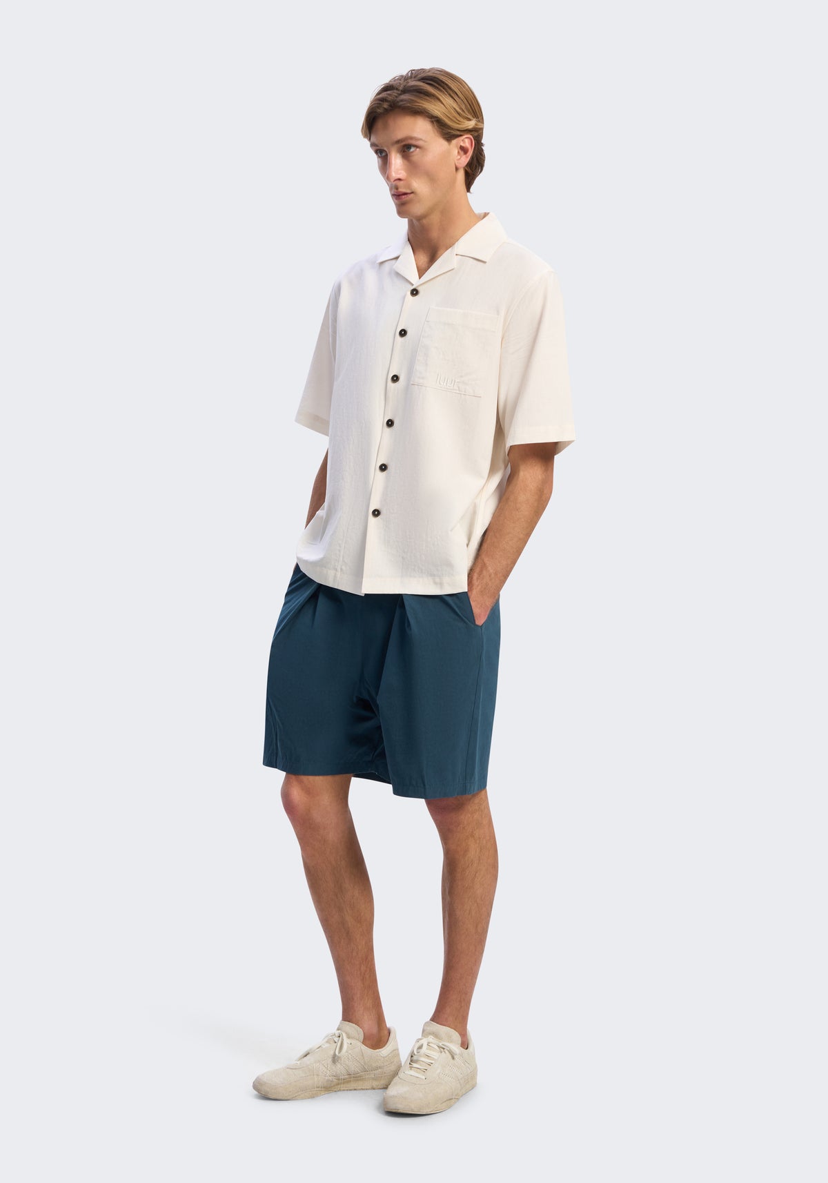 Computer is OFF Adjustable Pleated Shorts
