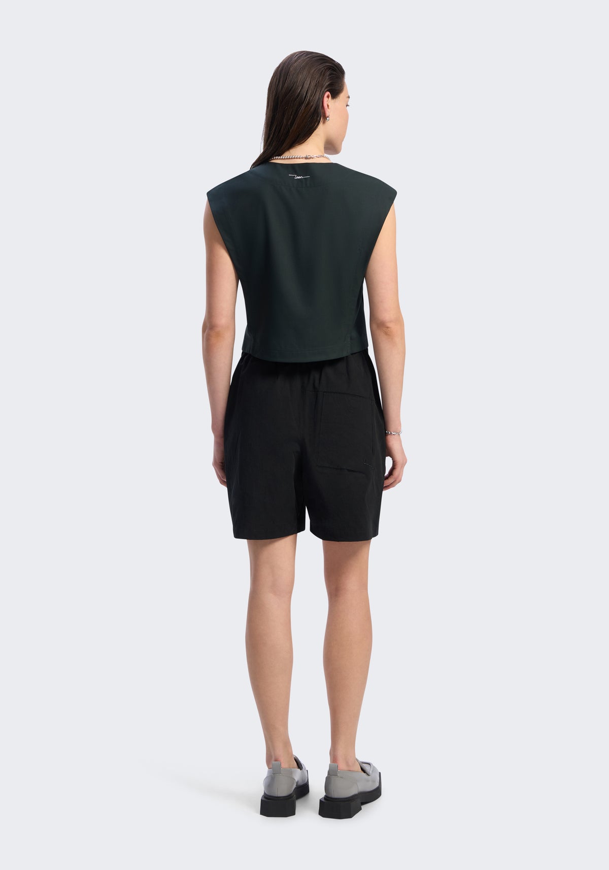 Computer is OFF Adjustable Pleated Shorts