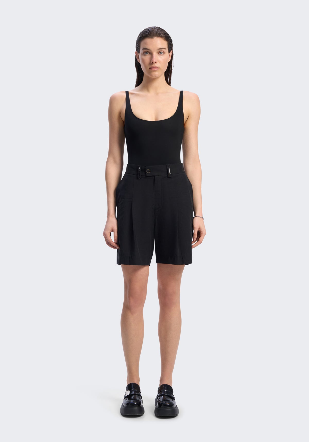 Lyocell Relaxed Tailored Shorts