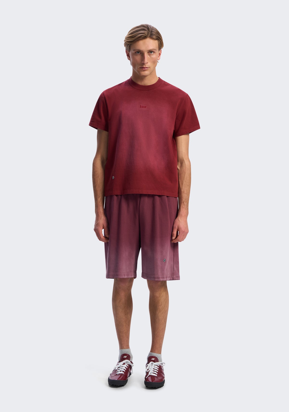 Gradient-Washed Cotton Shorts