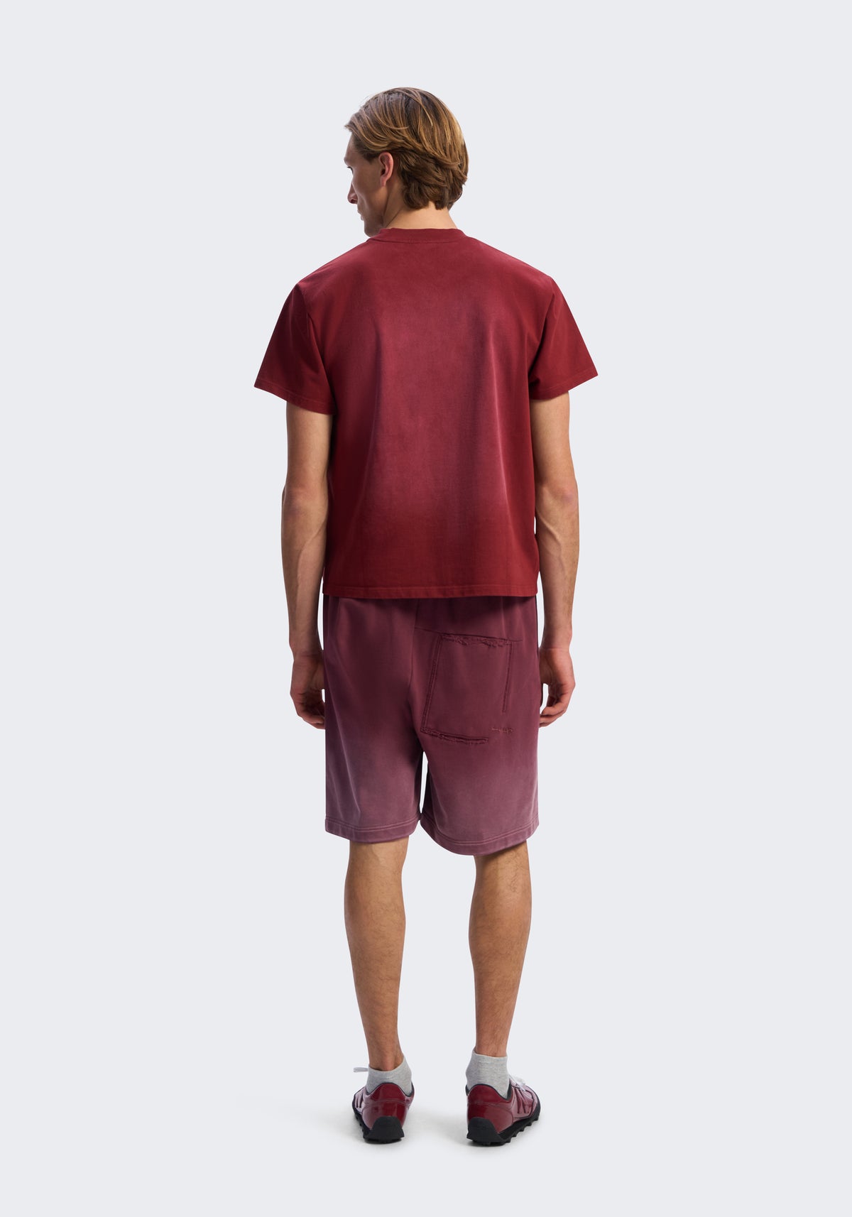 Gradient-Washed Cotton Shorts