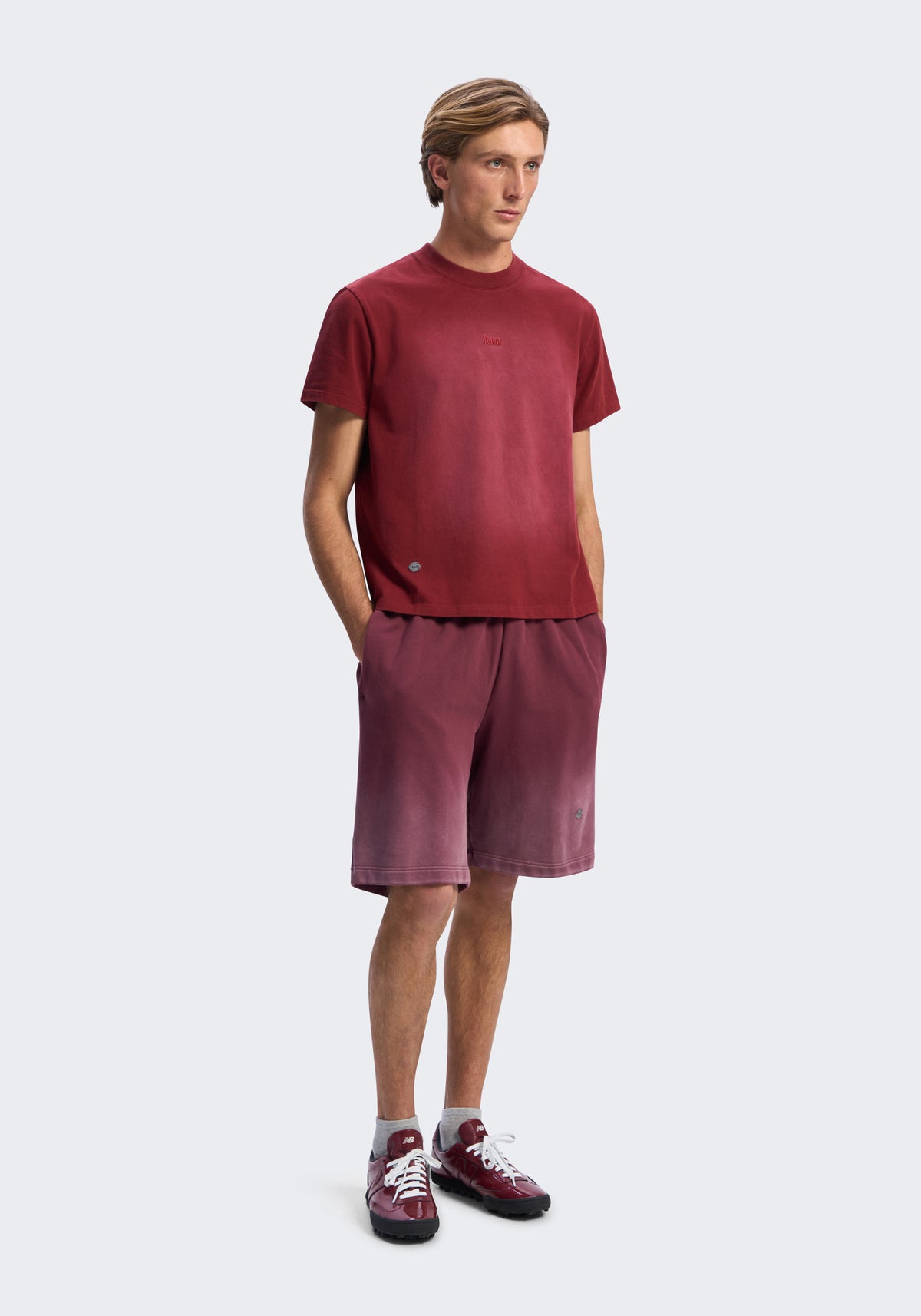 Gradient-Washed Cotton Shorts