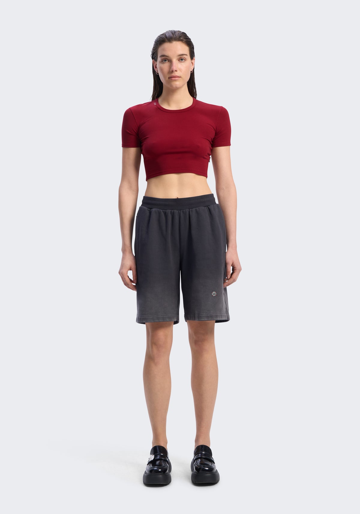 Gradient-Washed Cotton Shorts