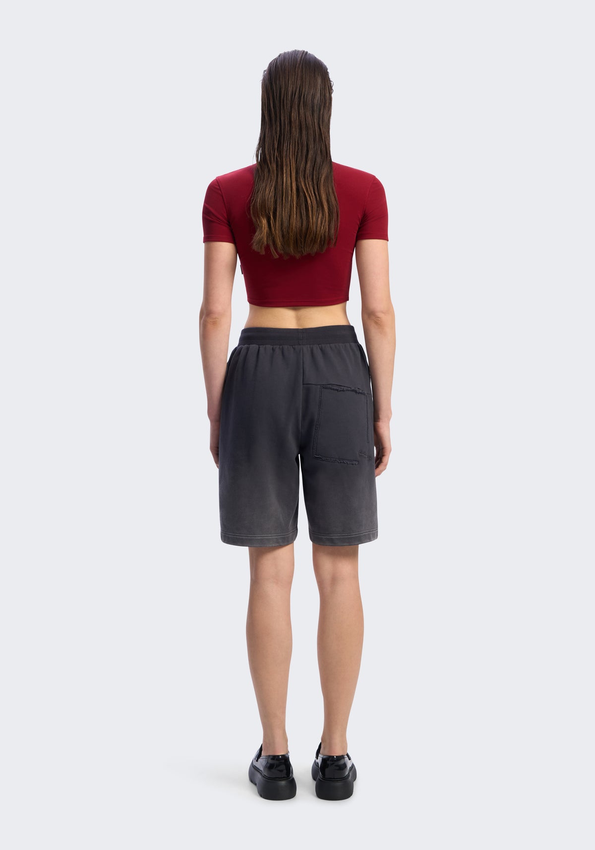 Gradient-Washed Cotton Shorts