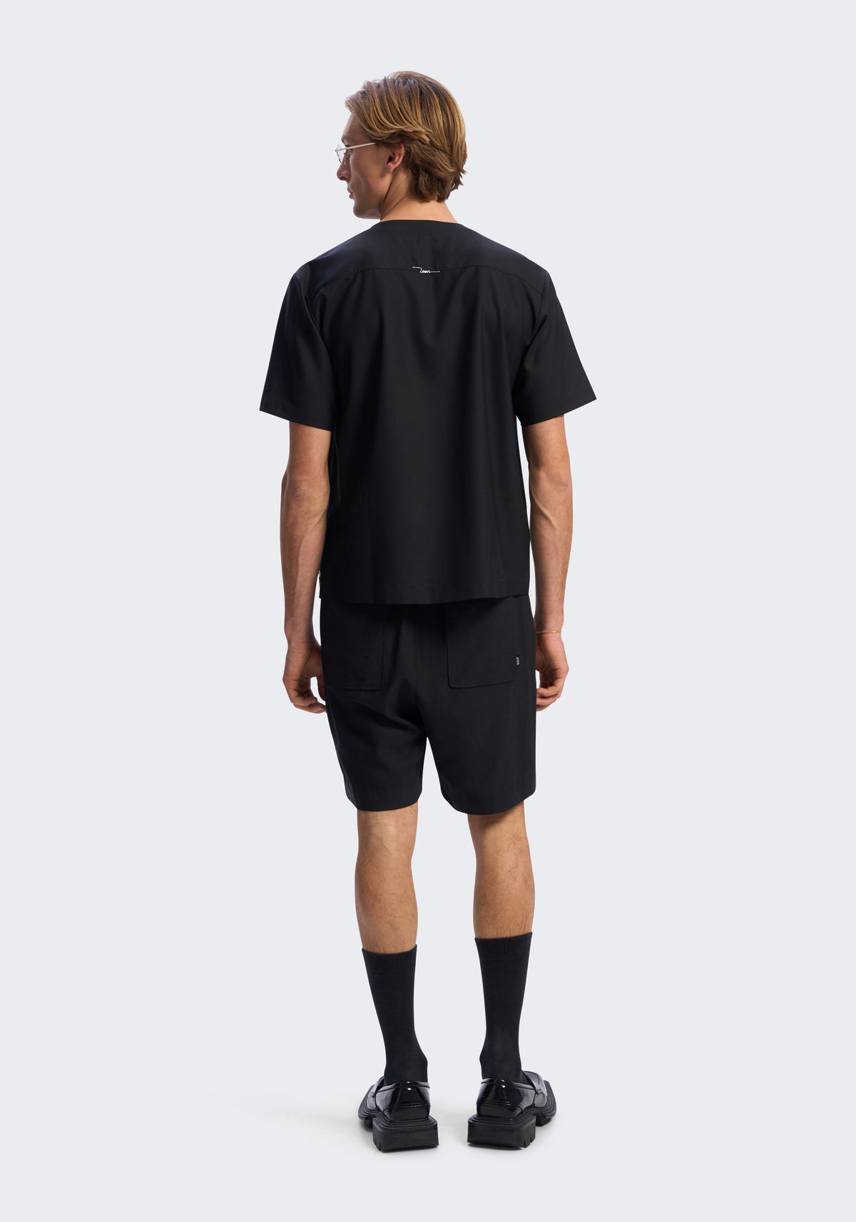 Tropical Merino V-Neck Short Sleeve Shirt