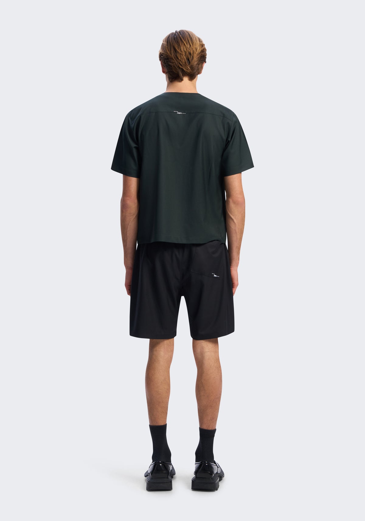 Tropical Merino V-Neck Short Sleeve Shirt
