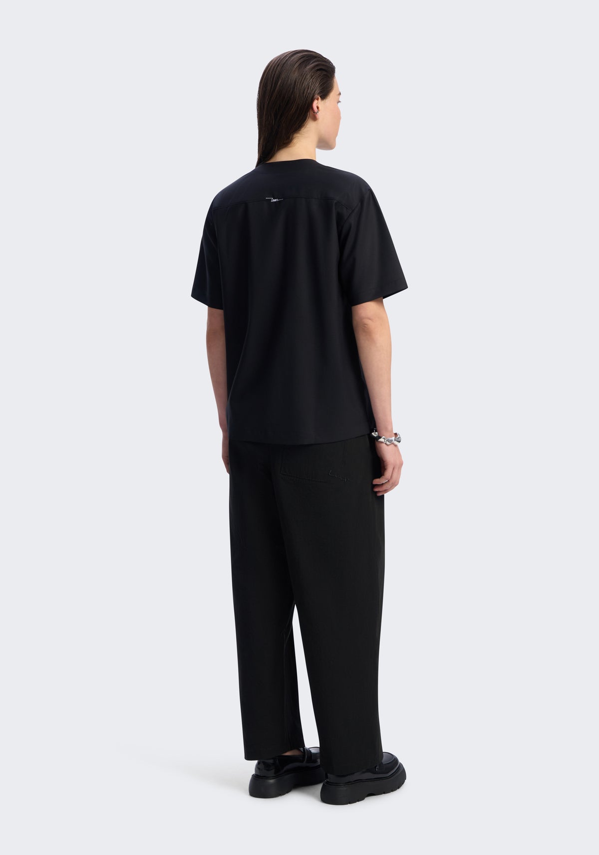 Tropical Merino V-Neck Short Sleeve Shirt
