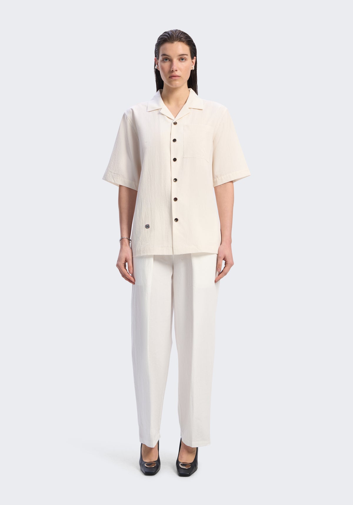 Lyocell Short-Sleeve Camp Shirt