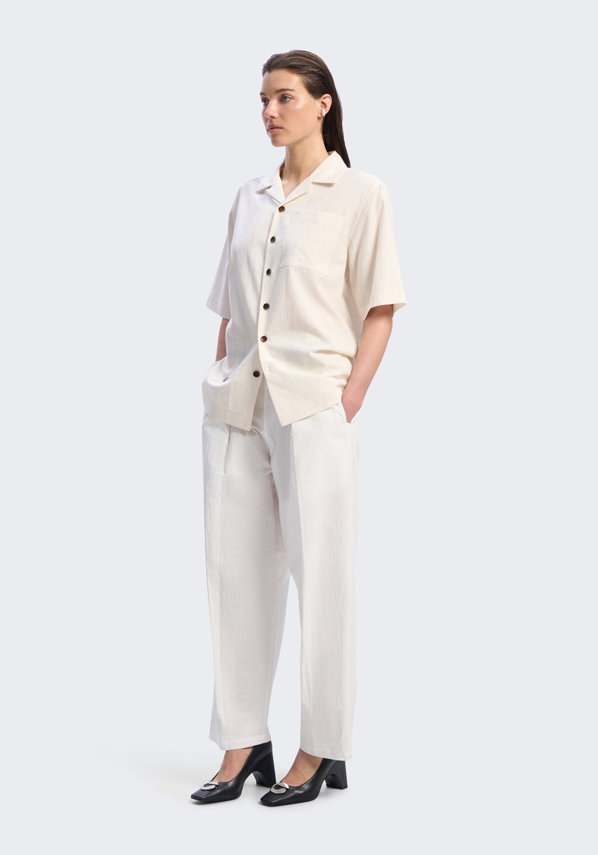 Lyocell Short-Sleeve Camp Shirt