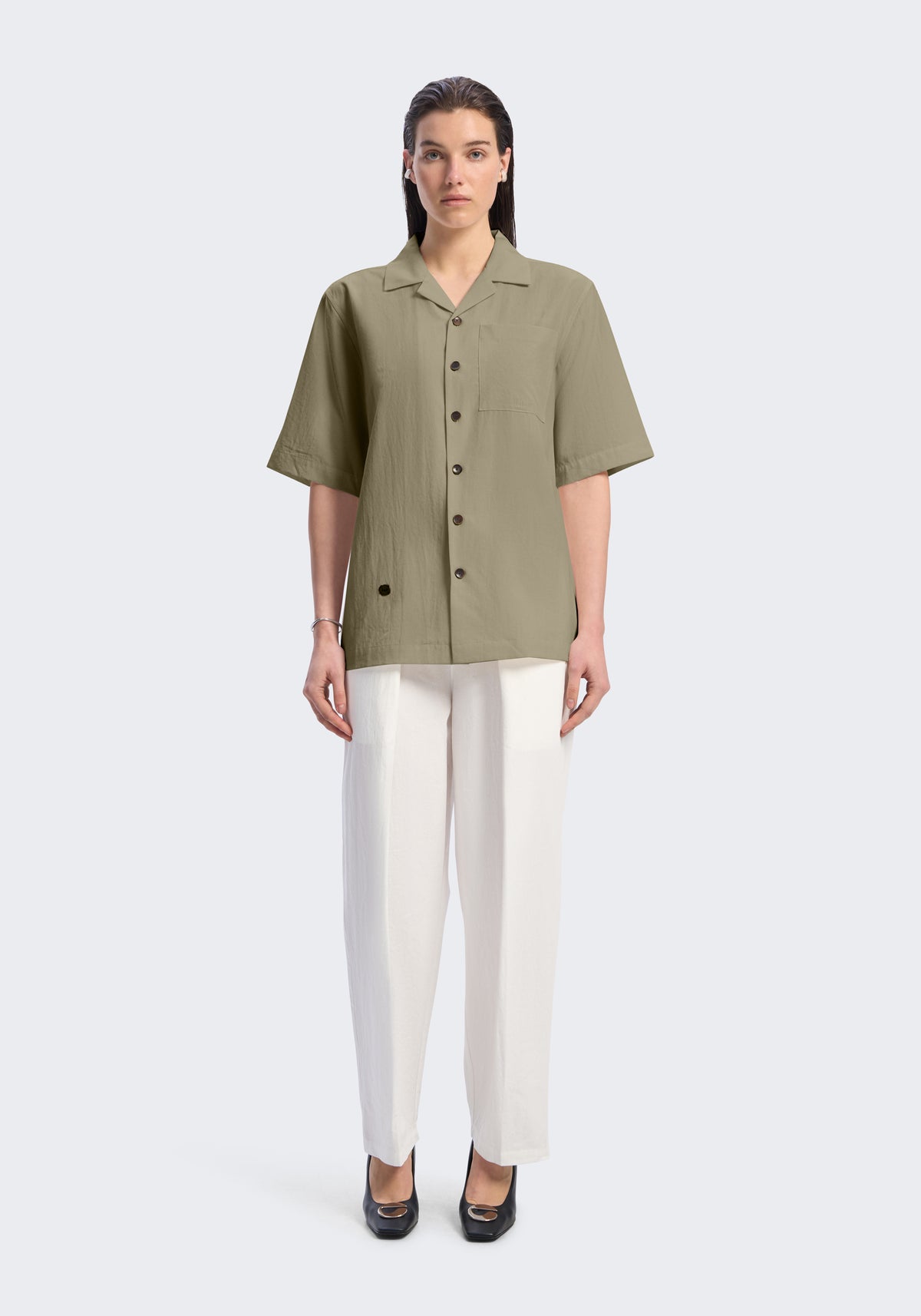 Lyocell Short-Sleeve Camp Shirt