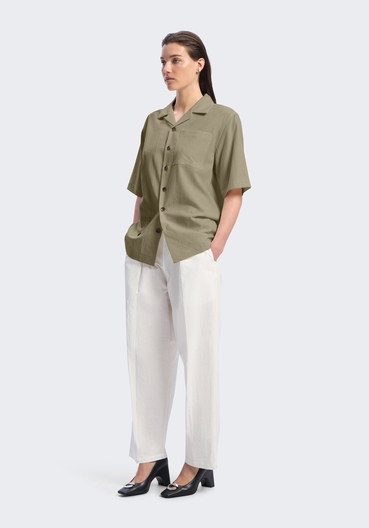 Lyocell Short-Sleeve Camp Shirt