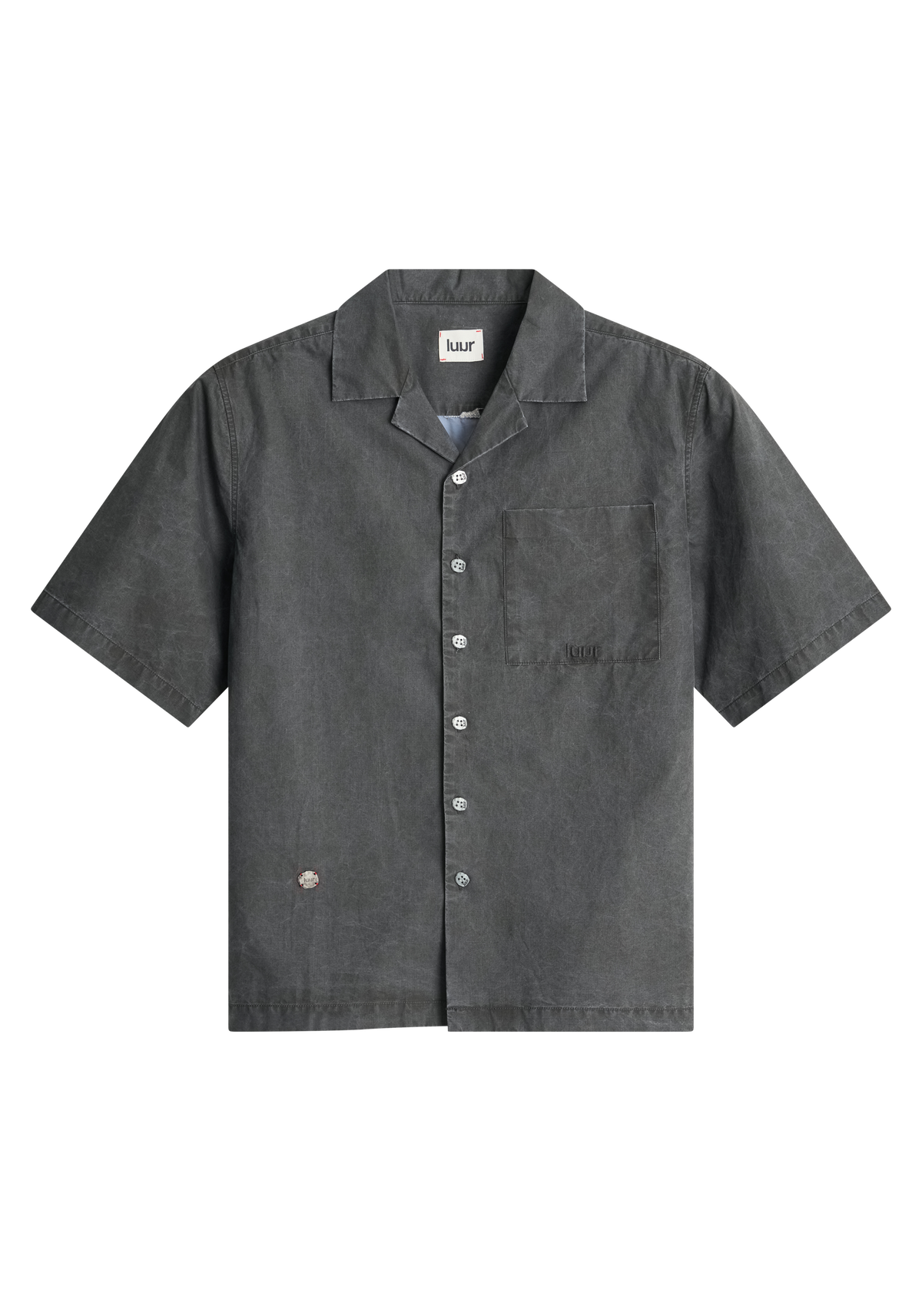 Enzyme-Washed Cotton Camp Shirt