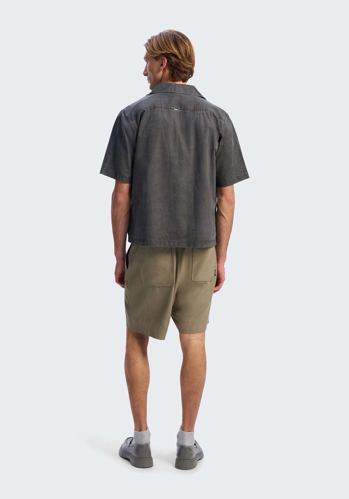Enzyme-Washed Cotton Camp Shirt