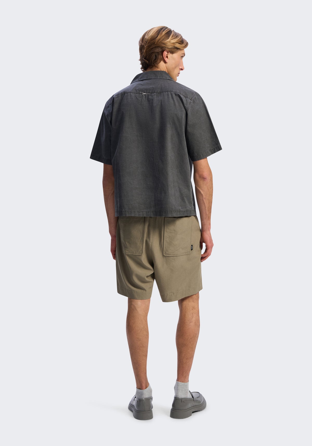 Enzyme-Washed Cotton Camp Shirt