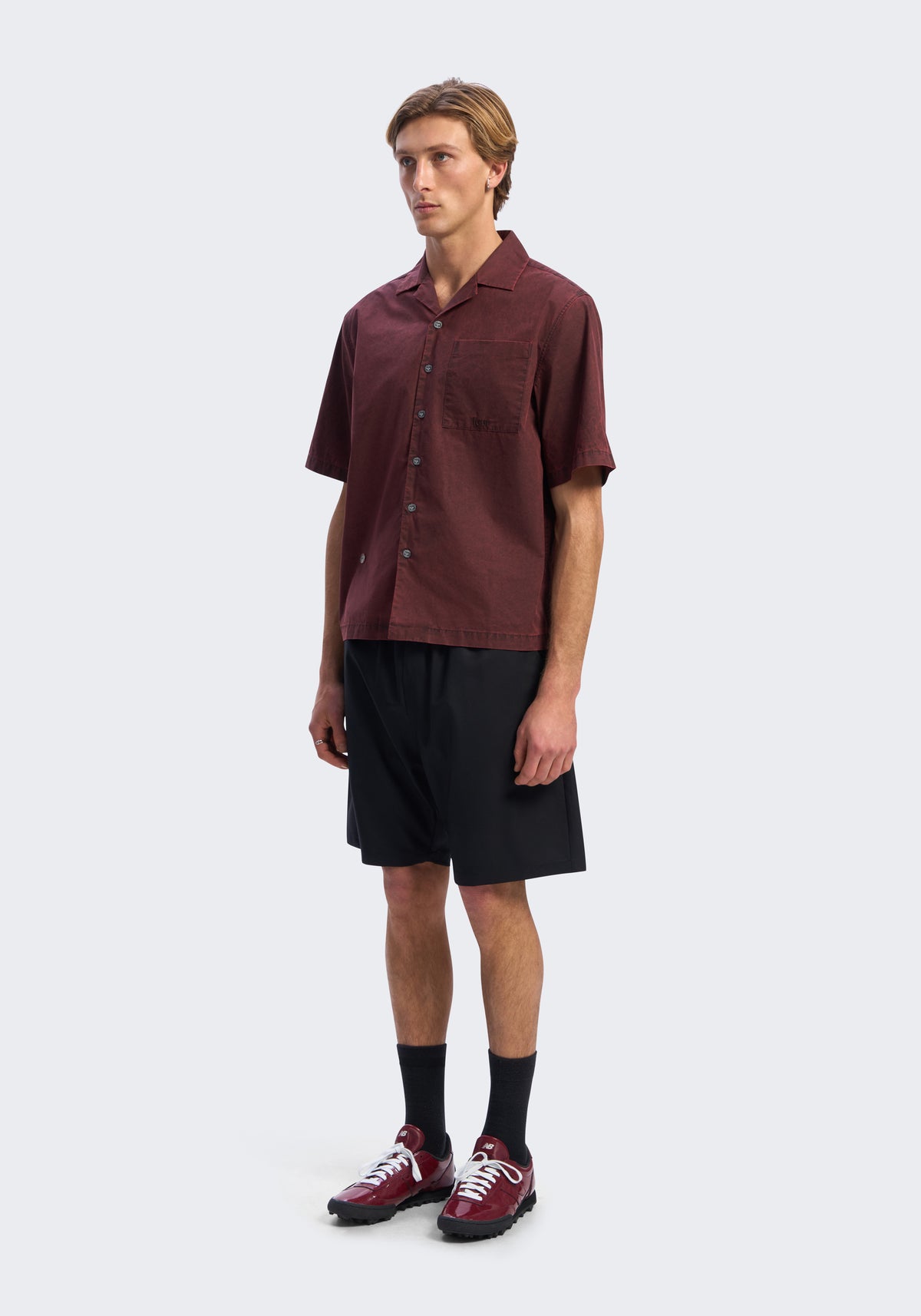 Enzyme-Washed Cotton Camp Shirt