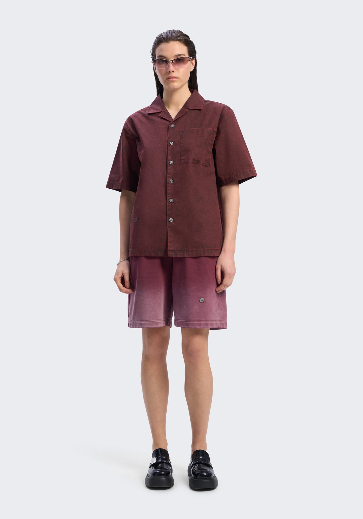 Enzyme-Washed Cotton Camp Shirt