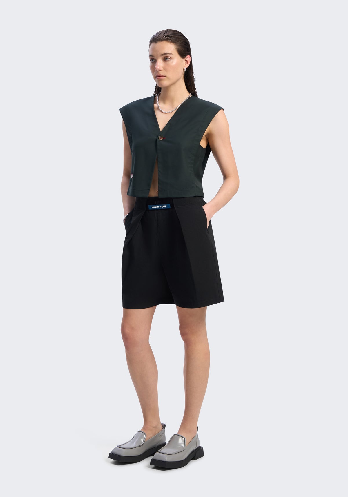 Merino Wool V-Neck Sleeveless Top