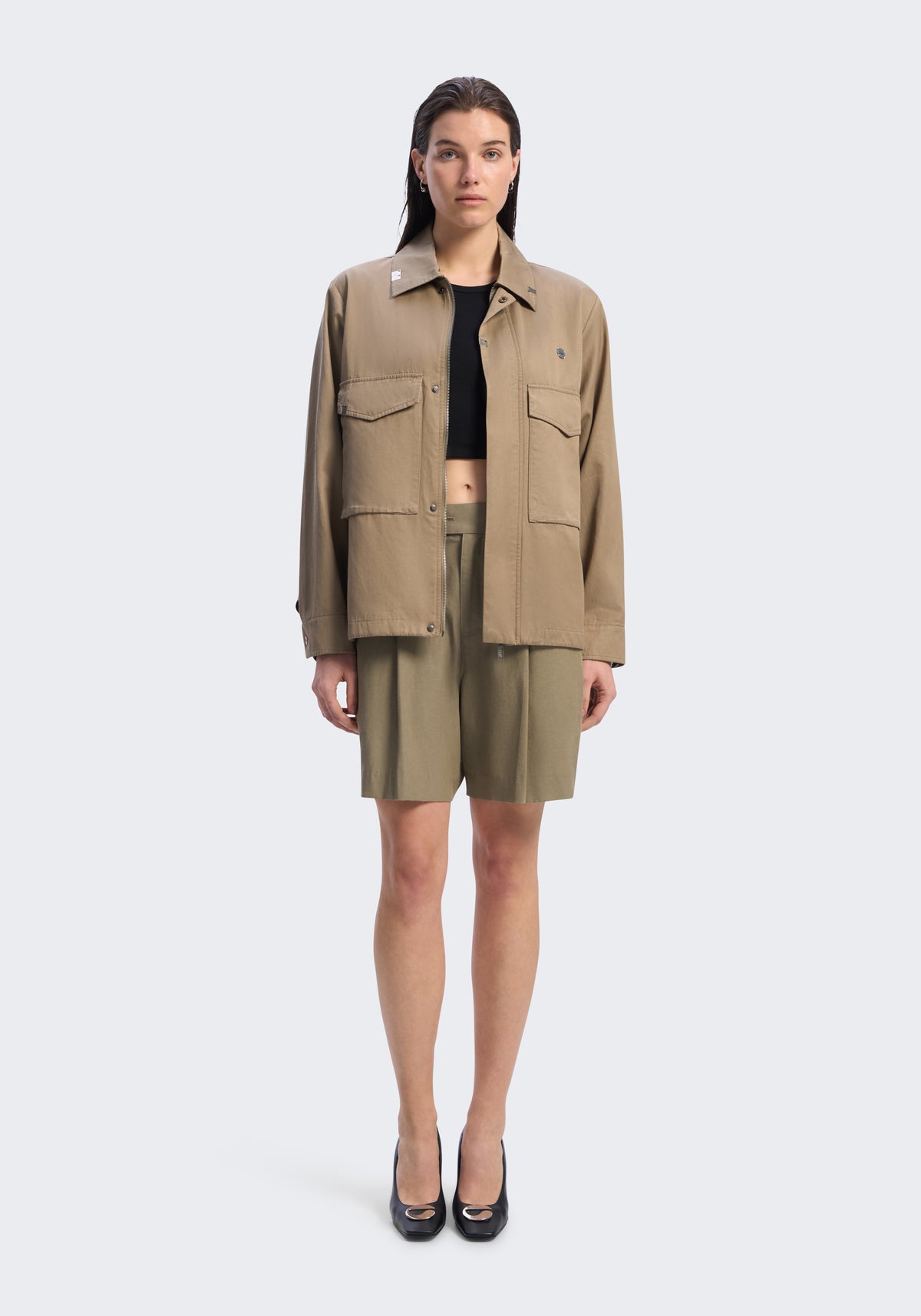 Circuit Rayon-Cotton Cargo Jacket