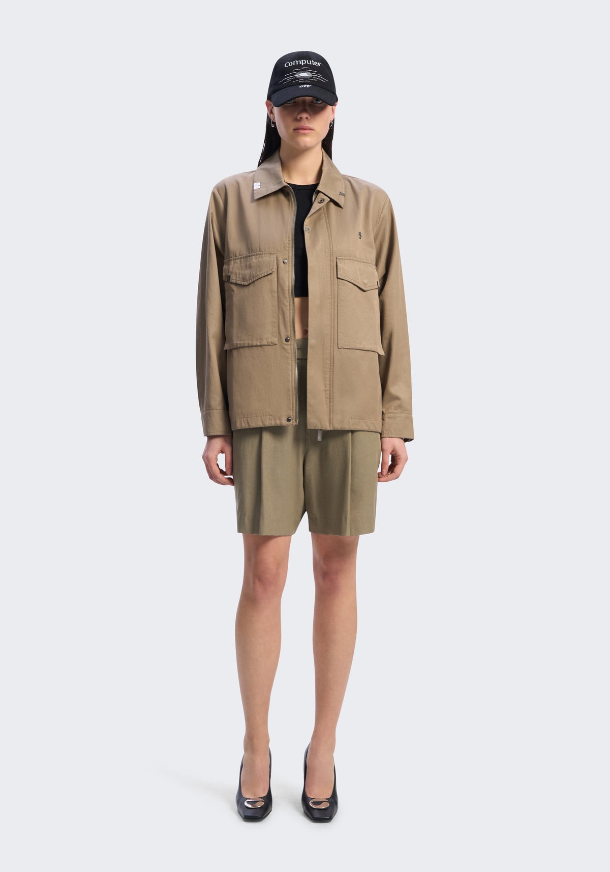 Circuit Rayon-Cotton Cargo Jacket